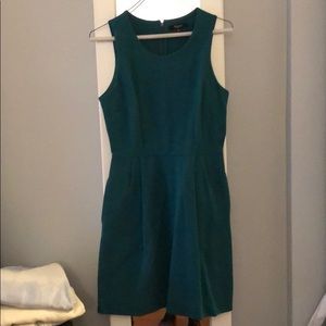 Madewell Teal Fit and Flare Dress